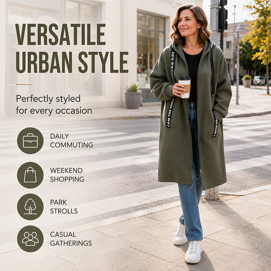 🧥Kvinner sin oversized hettegenser jakke🎁