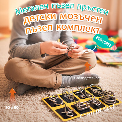 🧠IQ Toys образователни интелектуални играчки, метални пъзели Задача за ума