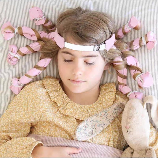 💇‍♀️ КУПИ 3, ПОЛУЧИ 1 БЕЗПЛАТНО! ✨ Лента за коса за нощно навиване без нагряване – лесни вълни, стилизиране през нощта и без увреждане на косата 🌙