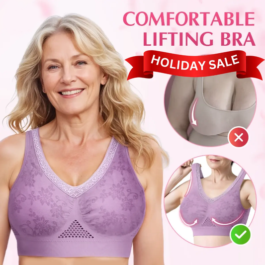 💜Последният ден – купи 1, получи 1 безплатно!🎁Удобен сутиен с повдигащ ефект от чист памук, без копчета✨