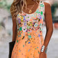 👗🌼Женска флорална лятна рокля без ръкави