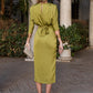 【S-4XL】👗Целофабрична рокля с висока талия🥰