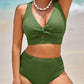 👙👙2025 Нов тип ~50% OFF 👙Текстуриран комплект бикини с висока талия и възел отпред