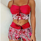 👙Costum de baie din două piese cu imprimeu, pentru femei