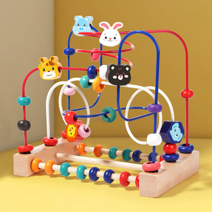 🎄Образователна дървена играчка с лабиринт от мъниста 🎁