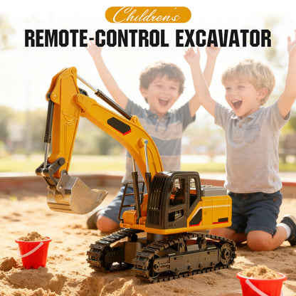 🎁🔥360° въртящ се дистанционно управляем багер с осветление и музика