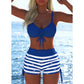 Set de bikini pentru femei cu șnur și pantaloni scurți tip „boy shorts”