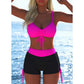 Set de bikini pentru femei cu șnur și pantaloni scurți tip „boy shorts”
