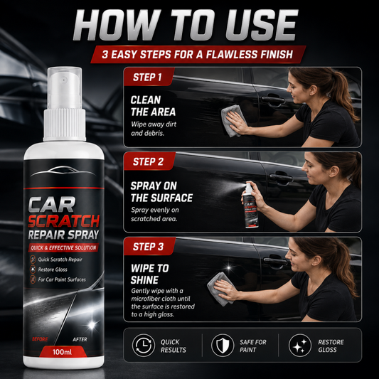🛡️ Spray for reparasjon av riper i bilen | Rask og enkel fjerning av riper