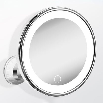 ⏳ Kun for en kort tid – 50 % RABATT ⏰10x forstørrende sminkespeil med LED-lys og sugekopp