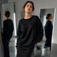 👚Sesongstil - Sweatshirt med vaffeltekstur – Ledig passform og klassisk stil for ethvert casual antrekk