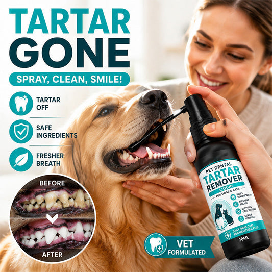 🐾 Tannrengjøringsspray for katter og hunder – fjerner dårlig ånde, reduserer plakk og tannstein
