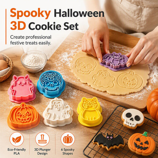🎃💀 50 % RABATT NÅ! Halloween Mini-dødningehode-kakeform – Lag søte og skumle Halloween-kaker 🧁🖤