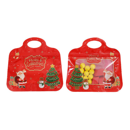 🎅SISTE DAGS-TILBUD 50 % RABATT!!🎁Enkel å fylle, enkel å forsegle🎄 Festlige selvforseglende godteriposer – med motiv av julenissen og snømannen | Kan lukkes igjen, egnet for matvarer og perfekte til kaker, sjokolade og små gaver⛄