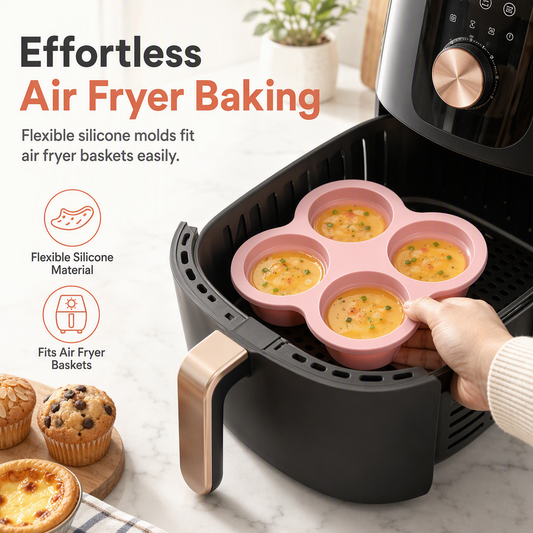 🧁 50 % RABATT! ✨ Silikonkakeform med 3 hulrom, 4 tommer – lett å få ut kaken, varmebestandig og fleksibel utforming samt slitesterk konstruksjon i ett stykke – perfekt til regnbue-kake, pizza og baking i luftfryser 🍕