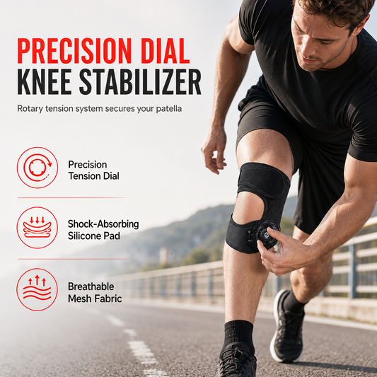 🦵✨Justerbar stabiliseringsrem i silikon for kneskålen