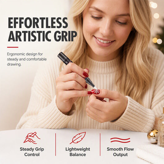 🎄 6-farget sett med neglelakkpenner til jul 💅