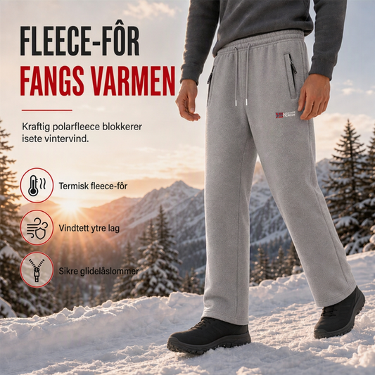 Tykke, varme fleecebukser for både menn og kvinner