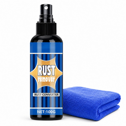 Spray for rustfjerning og beskyttende rustomdanner for metall