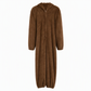 Varm vinterpyjamas med hette for damer