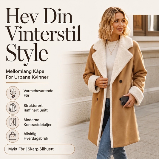 Elegant vinterfrakk i ull for kvinner