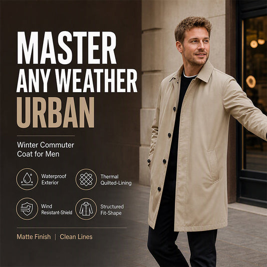 🧥Vannavstøtende og polstret, vindtett og varm❄️ Vannavstøtende, polstret trenchcoat for menn – beskyttelse mot vind og regn, varme til høst og vinter ✨