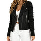 Casual jakke med revers i slim fit for kvinner