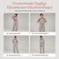 Avslappet strikket loungewear-sett i to deler for kvinner med langermet genser med mock hals og høyvidde, vidbeinte bukser