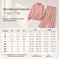 Avslappet strikket loungewear-sett i to deler for kvinner med langermet genser med mock hals og høyvidde, vidbeinte bukser