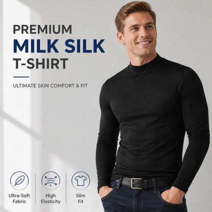 🎉Den laveste prisen, men den beste kvaliteten!🔥Slim fit-genser med høyhals til menn