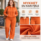 Avslappet, løstsittende 2-delt loungewear-sett for kvinner