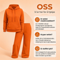 Avslappet, løstsittende 2-delt loungewear-sett for kvinner