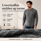Herre, uformell genser med ribbestrikk og rund hals