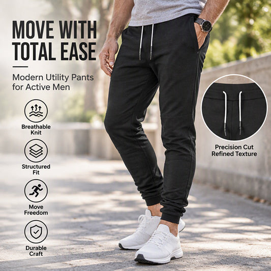 Joggebukser for menn i avslappet, sporty stil med smal passform