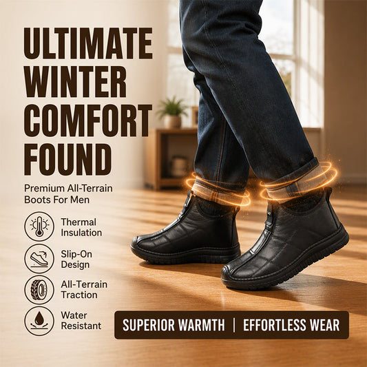 👟 Toasty Plush Comfort, Steady Secure Stride | Men's Plush-Lined Non-Slip Walking Shoes