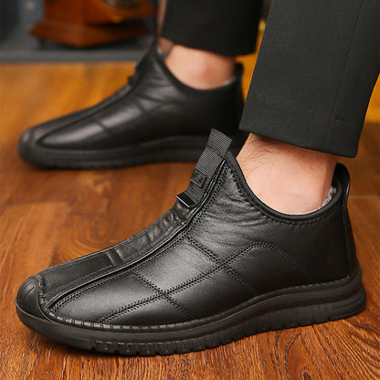 👟 Toasty Plush Comfort, Steady Secure Stride | Men's Plush-Lined Non-Slip Walking Shoes