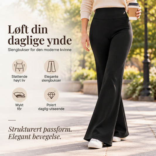 Damebukse i flaredesign med høy midje og myk fôring