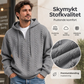 ✨【Kjøp 1, få 1 gratis】Herre hettegenser med halv glidelås og kabelstrikk – Varm og stilfull ✨👕🧶
